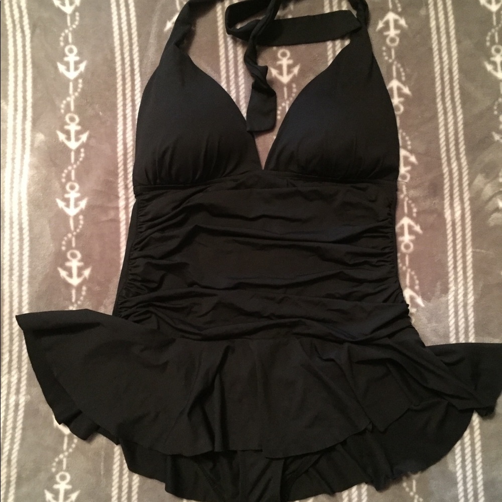 Chaps One Piece Bathing Suit- 16 fits like 14